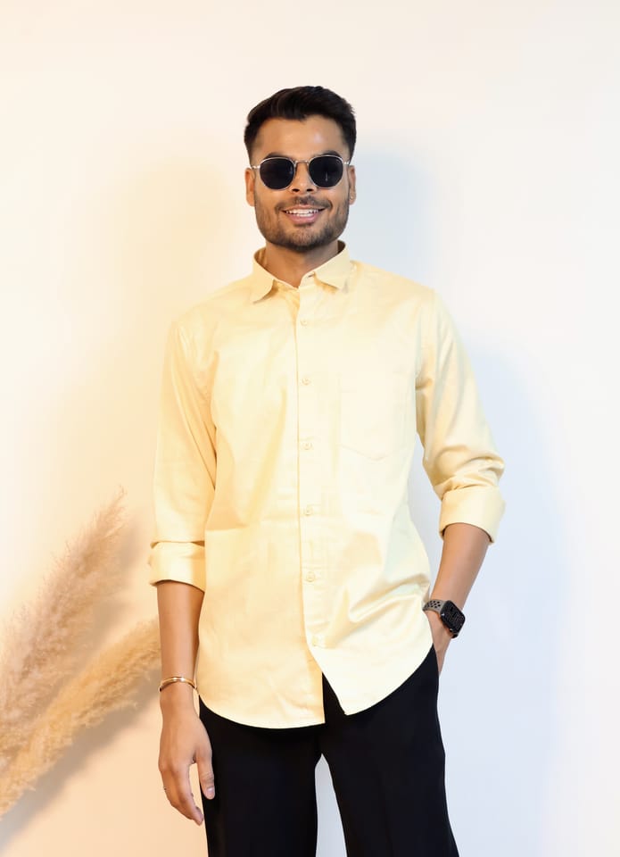 Solid Dark Ivory Stripe Shirt