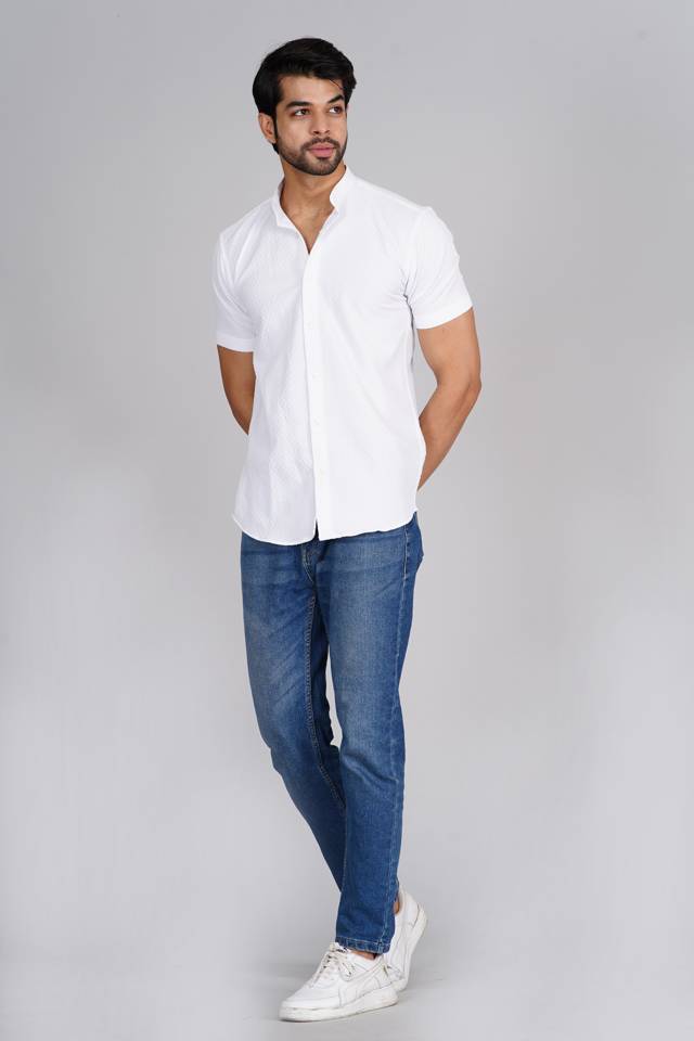 Classic White Popcorn Shirt