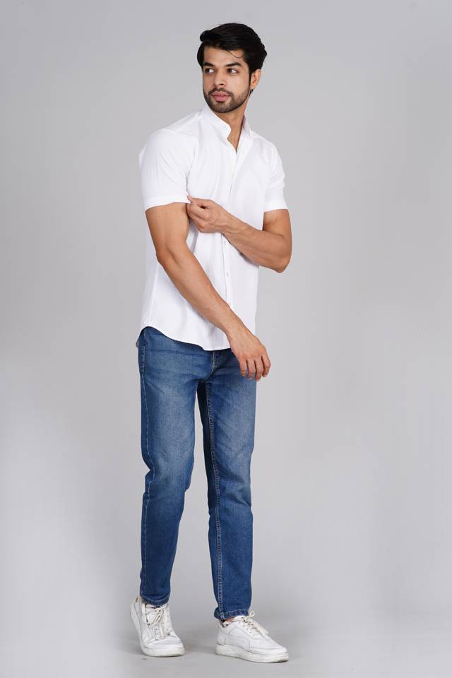 Classic White Popcorn Shirt