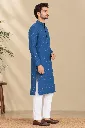 Blue Patterned Kurta Profile Portrait.webp
