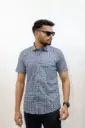 Blocks Printed Jaipuri Shirt in Blue