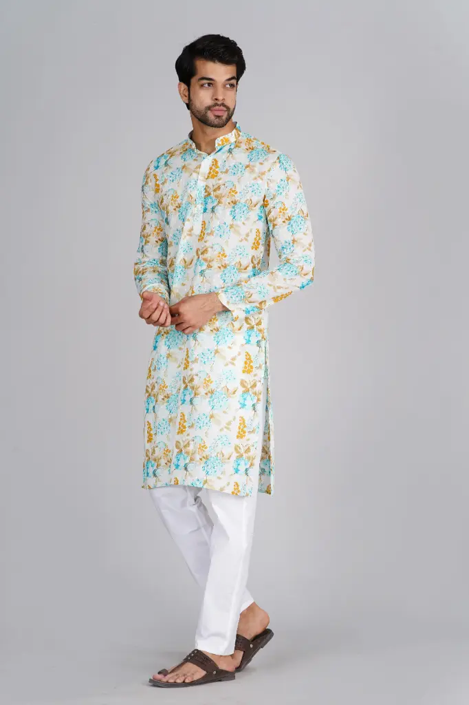 [40LKV0004] White kurta  (M)